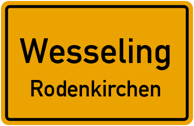 Straßenverzeichnis Wesseling Rodenkirchen
