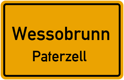 Ortsschild Wessobrunn Paterzell