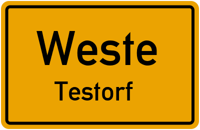 Straßenverzeichnis Weste Testorf