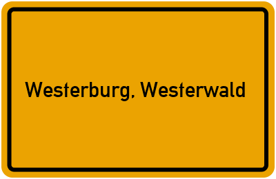 Ortsschild von Stadt Westerburg, Westerwald in Rheinland-Pfalz