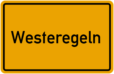 Ortsschild von Gemeinde Westeregeln in Sachsen-Anhalt