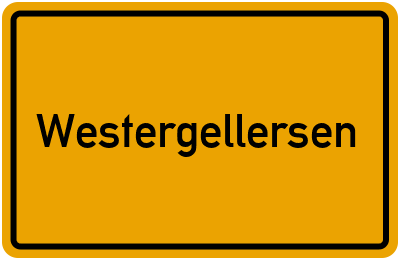Ortsschild von Gemeinde Westergellersen in Niedersachsen