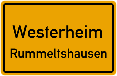 Ortsschild Westerheim Rummeltshausen