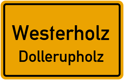 Straßenverzeichnis Westerholz Dollerupholz