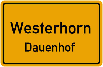 Straßenverzeichnis Westerhorn Dauenhof