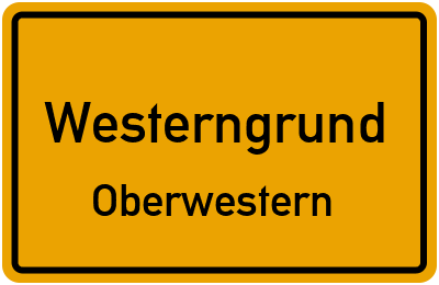 Straßenverzeichnis Westerngrund Oberwestern