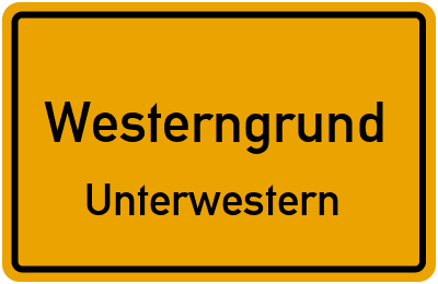 Straßenverzeichnis Westerngrund Unterwestern