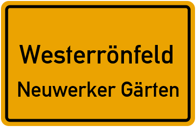 Straßenverzeichnis Westerrönfeld Neuwerker Gärten