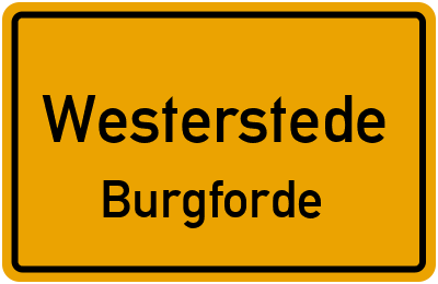 Ortsschild Westerstede Burgforde