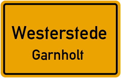 Ortsschild Westerstede Garnholt