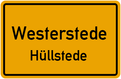 Ortsschild Westerstede Hüllstede