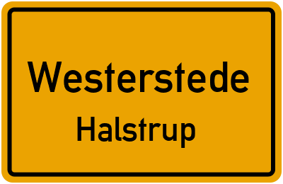 Ortsschild Westerstede Halstrup