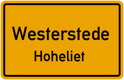 Ortsschild Westerstede Hoheliet