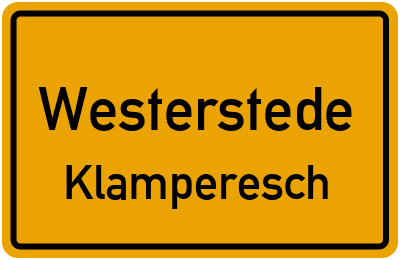 Straßenverzeichnis Westerstede Klamperesch