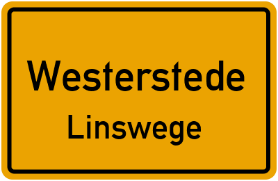 Ortsschild Westerstede Linswege