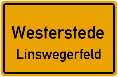 Ortsschild Westerstede Linswegerfeld