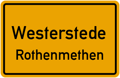Straßenverzeichnis Westerstede Rothenmethen