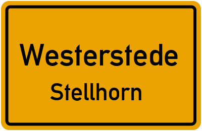 Ortsschild Westerstede Stellhorn