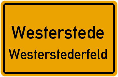 Ortsschild Westerstede Westerstederfeld