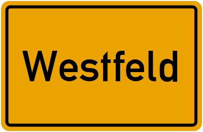 Ortsschild von Westfeld in Niedersachsen