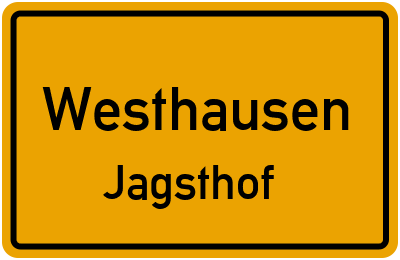 Ortsschild Westhausen Jagsthof