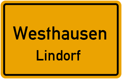 Ortsschild Westhausen Lindorf
