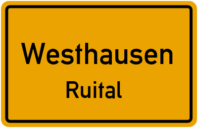 Ortsschild Westhausen Ruital