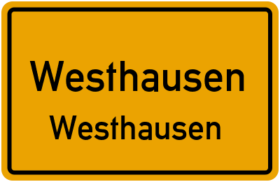 Ortsschild Westhausen Westhausen