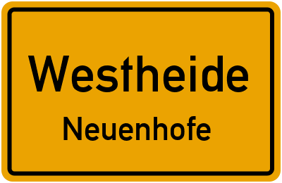 Straßenverzeichnis Westheide Neuenhofe