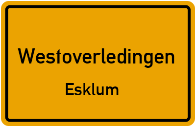 Straßenverzeichnis Westoverledingen Esklum