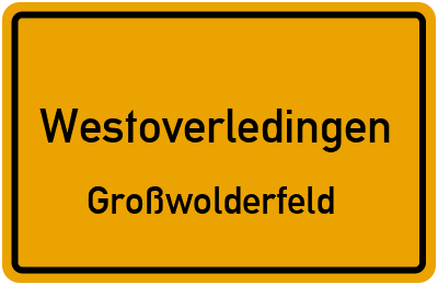 Straßenverzeichnis Westoverledingen Großwolderfeld