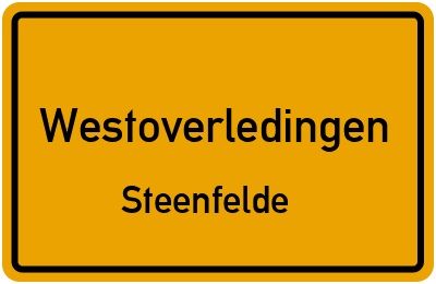 Ortsschild Westoverledingen Steenfelde