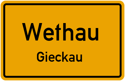 Straßenverzeichnis Wethau Gieckau