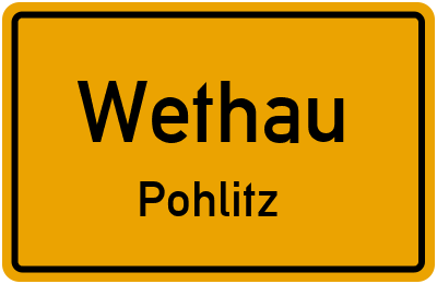 Straßenverzeichnis Wethau Pohlitz