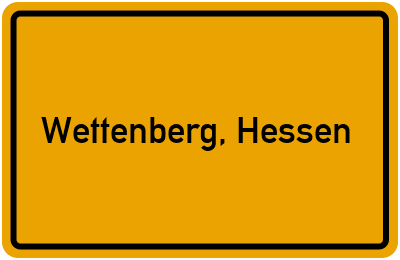 Ortsschild von Gemeinde Wettenberg, Hessen in Hessen