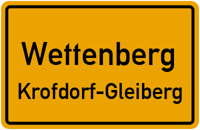 Ortsschild Wettenberg Krofdorf-Gleiberg