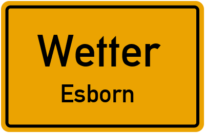 Straßenverzeichnis Wetter Esborn