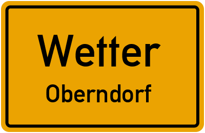 Straßenverzeichnis Wetter Oberndorf