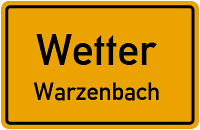 Straßenverzeichnis Wetter Warzenbach