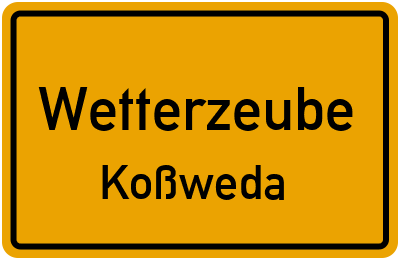 Straßenverzeichnis Wetterzeube Koßweda