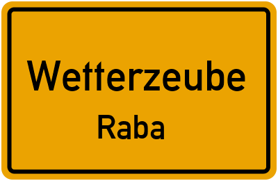 Straßenverzeichnis Wetterzeube Raba