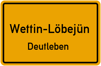 Straßenverzeichnis Wettin-Löbejün Deutleben