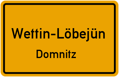 Straßenverzeichnis Wettin-Löbejün Domnitz