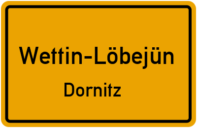 Straßenverzeichnis Wettin-Löbejün Dornitz