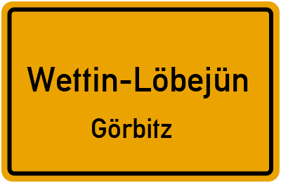 Straßenverzeichnis Wettin-Löbejün Görbitz