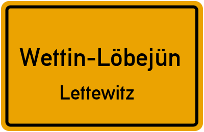 Straßenverzeichnis Wettin-Löbejün Lettewitz