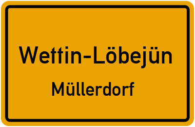 Straßenverzeichnis Wettin-Löbejün Müllerdorf
