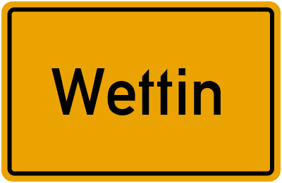 Ortsschild von Stadt Wettin in Sachsen-Anhalt