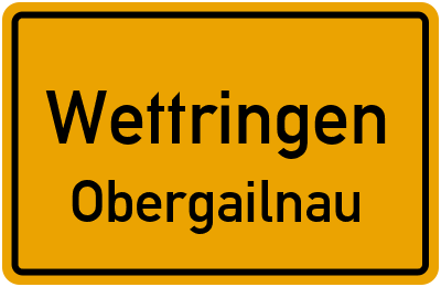 Straßenverzeichnis Wettringen Obergailnau
