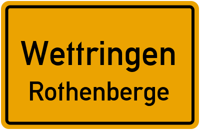 Straßenverzeichnis Wettringen Rothenberge